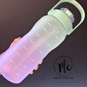 Botella de Agua Deportiva con Marcador de Tiempo 1.5 L.